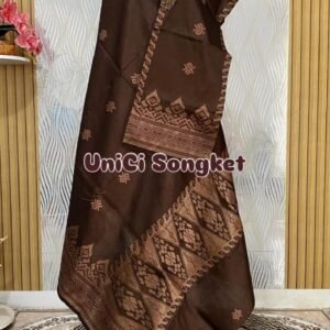 Songket Coklat Tua Abu-Abu